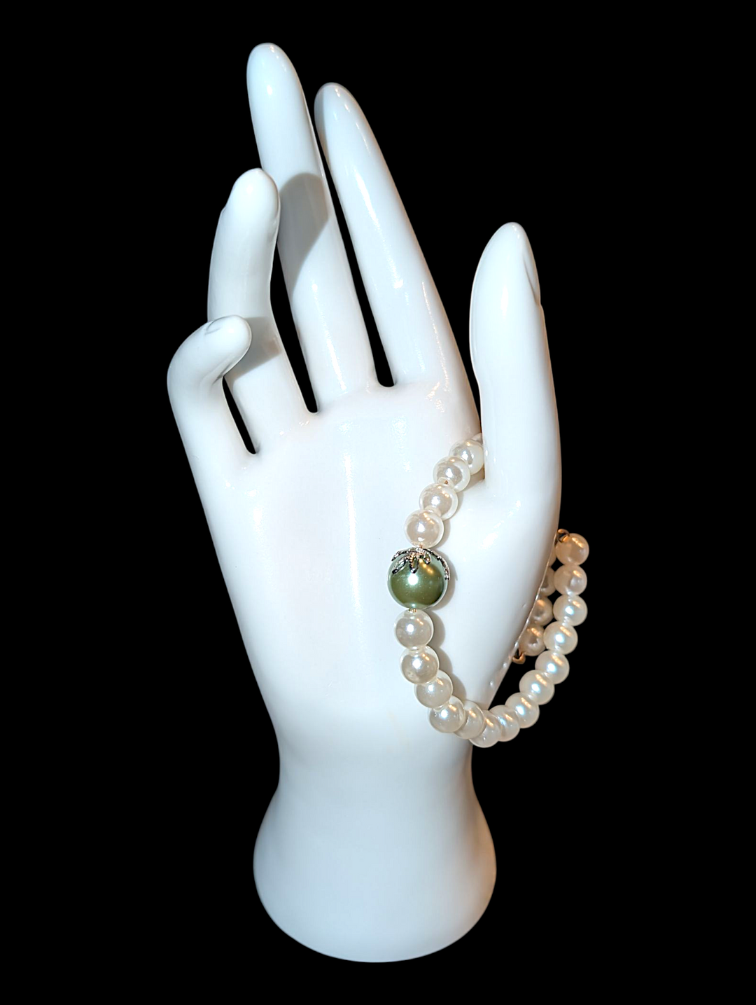 Deep Forest Flower Pearl Bracelet
