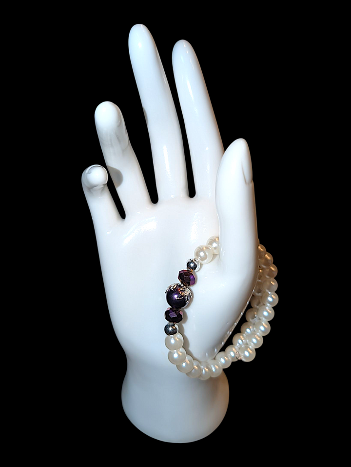 Eggplant Flower Bracelet