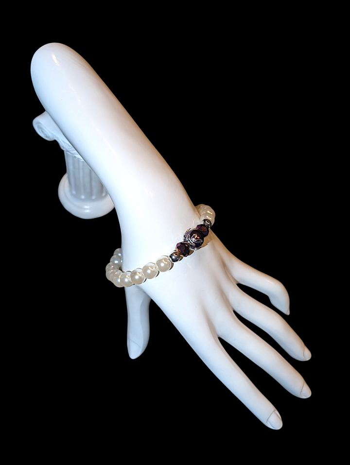 Eggplant Flower Bracelet