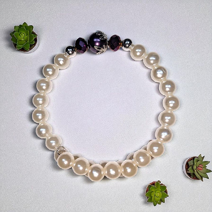 Eggplant Flower Bracelet