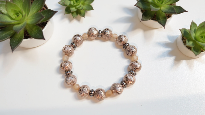 Queen Metallic Rose #1 Bracelet
