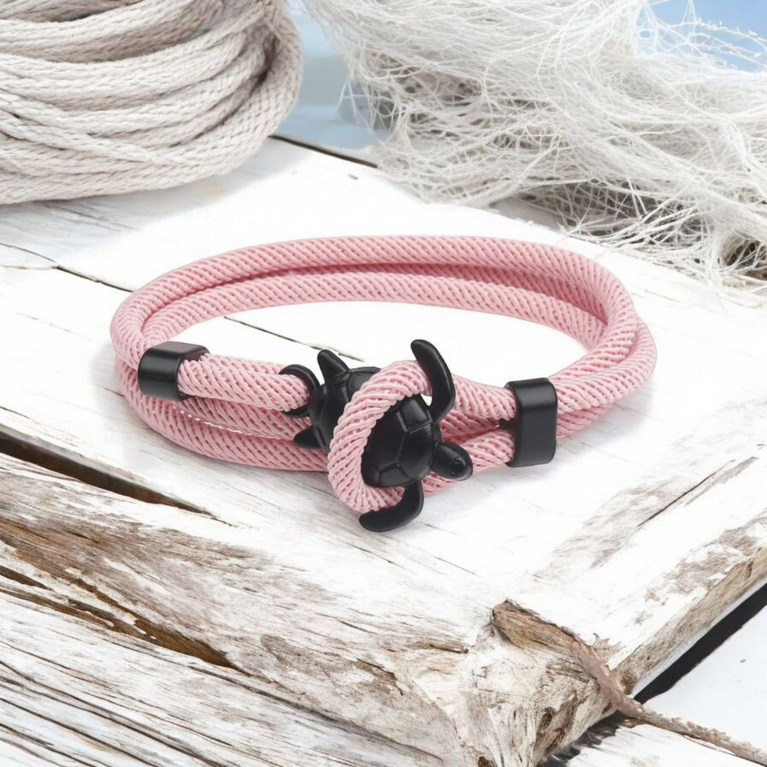 Turtle Hook Pink Bracelet