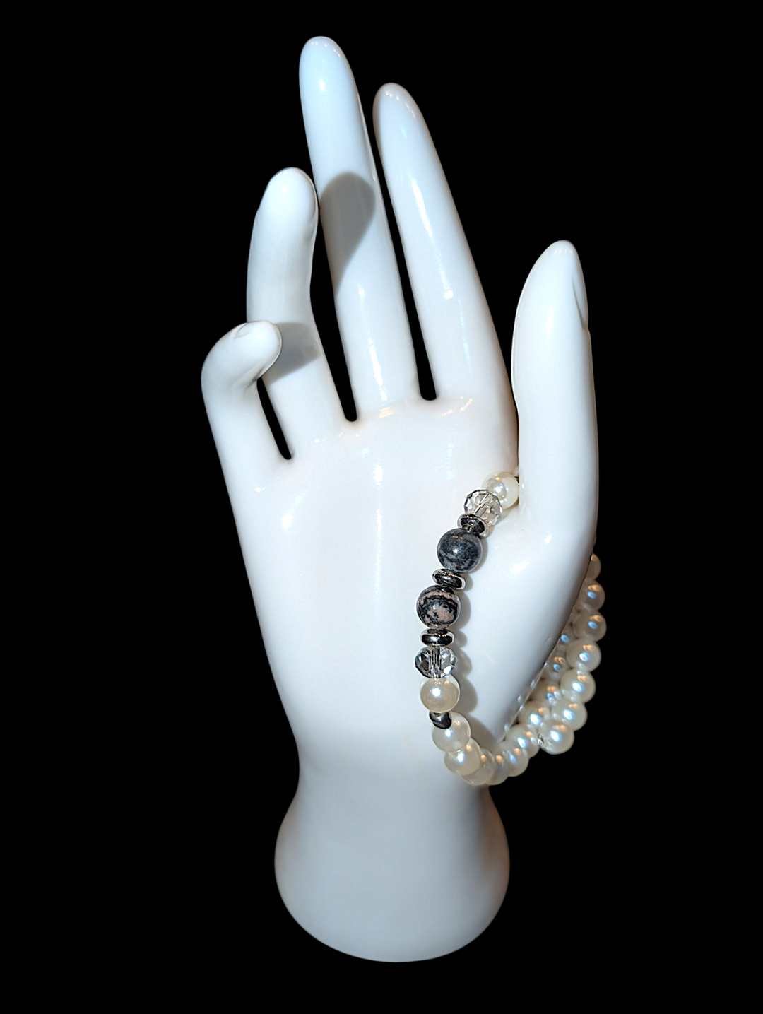 Charcoal Smoke Pearl Bracelet