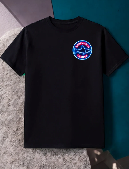 Honeymoon Shores Trendy Fashion Shark Summer T-Shirt - Ormond Beach Florida
