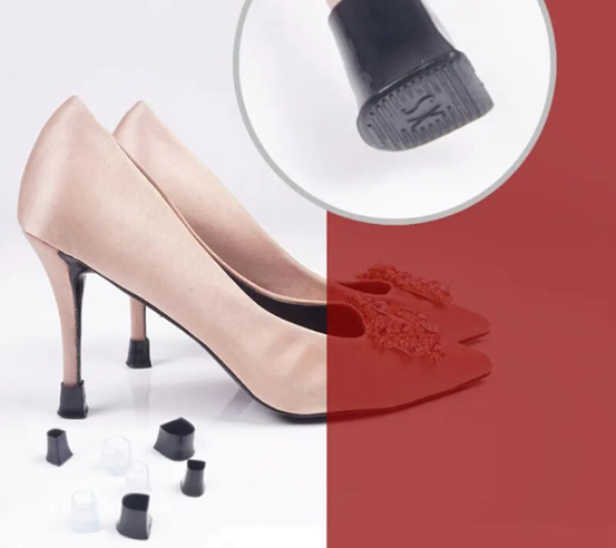 1Pair Silicone Heel Protectors Stoppers Latin Stiletto Dancing Covers Antislip High Heeler Bridal Wedding Shoes Accessories