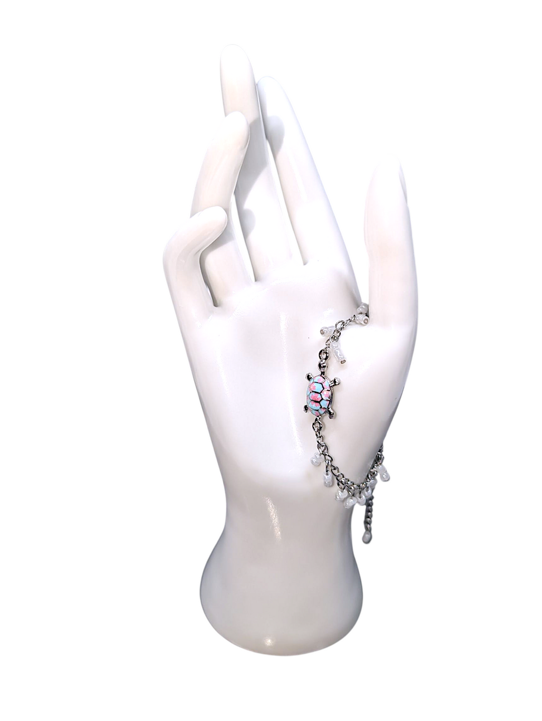 Soft Blue-Pink Sea Turtle Anklet Bracelet