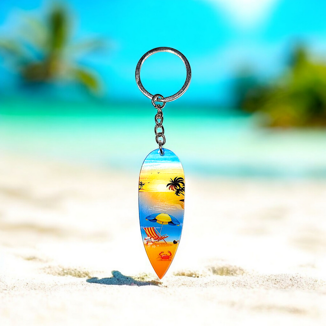 Surfboard #3 Keychain