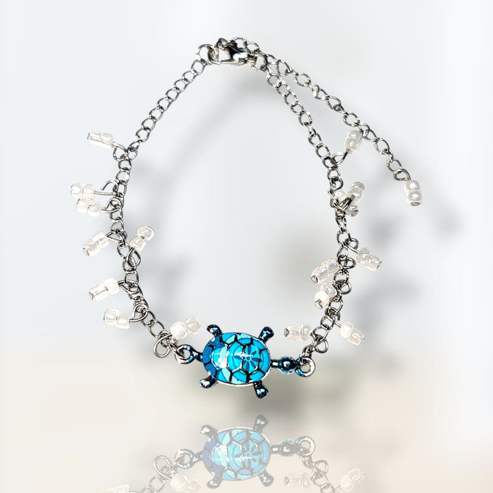 Ocean Blue Sea Turtle Anklet Bracelet