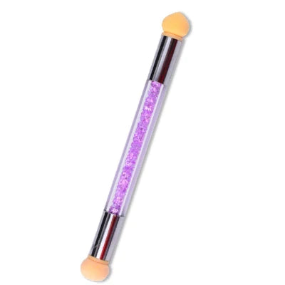 Two Headed Nail Sponge Smudge Stick Nail Brush Manicure Pen Polish Brush Nail Care Decorative Beauty Tools