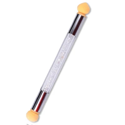 Two Headed Nail Sponge Smudge Stick Nail Brush Manicure Pen Polish Brush Nail Care Decorative Beauty Tools