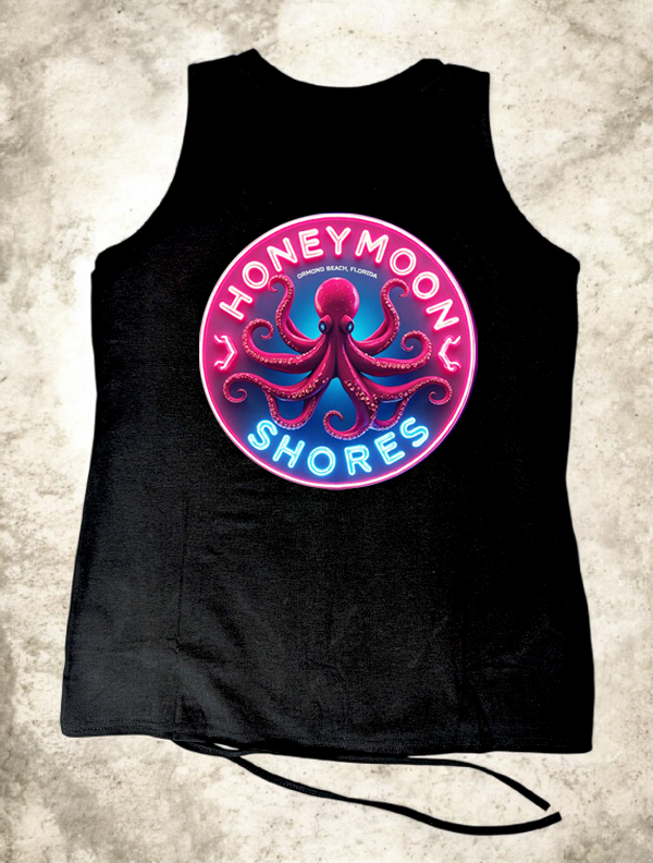 Womens Tank Top Summer - Crew Neck Sleeveless Loose Shirts Casual Wear Trendy Fashion Octopus Outfit Clothes