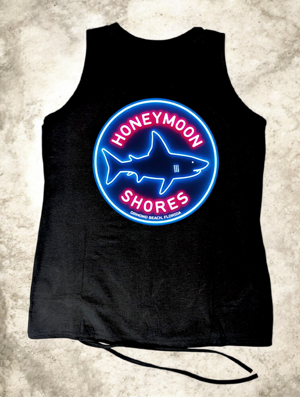 Womens Tank Top Summer - Crew Neck Sleeveless Loose Shirts Casual Wear Trendy Fashion Shark Outfit Clothes