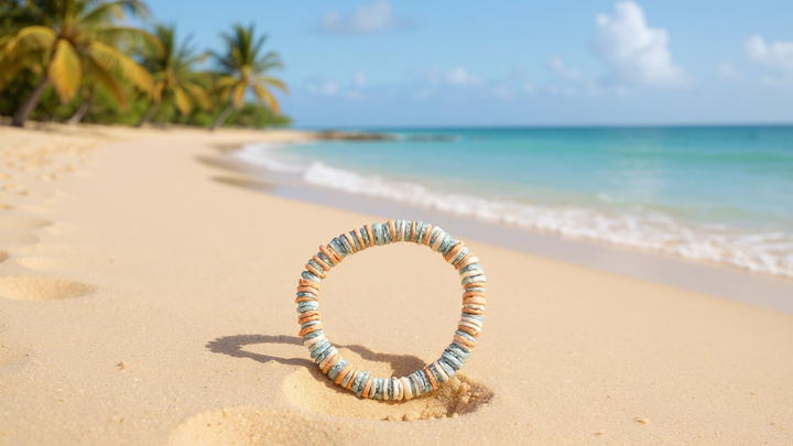 Natural Blue-Grey Shell Bracelet