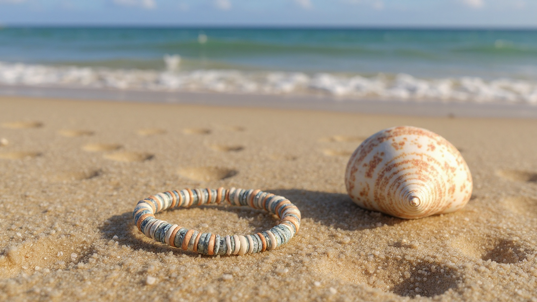Natural Blue-Grey Shell Bracelet