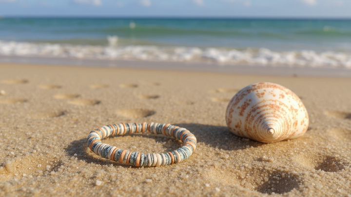 Natural Blue-Grey Shell Bracelet