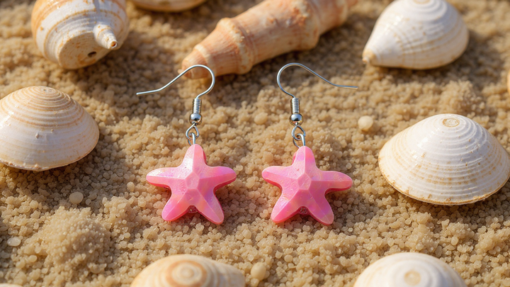Pink Starfish Earrings